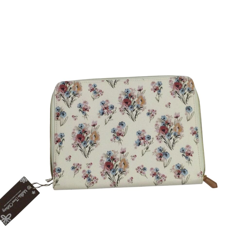 Matilda Jane On The Go Vegan Floral Zip Tablet Tech Organizer Travel Case New